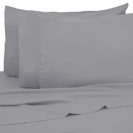 kathy ireland 1200 Thread Count 6 Piece Cotton Rich Sheet Set, Grey - Queen