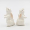 Fine Porcelain Spring Easter Hugging Bunny Rabbit Salt & Pepper