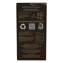 Blasón Cápsulas de Café Espresso Robusto 10 cápsulas
