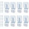 8pcs Sliding Closet Door Roller Hardware Kit, Top Hung Bypass