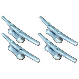 Smart Marine Hot Dipped Galvanized Iron Dock Cleat Choose Size and Quantity (4", 04-Pack)