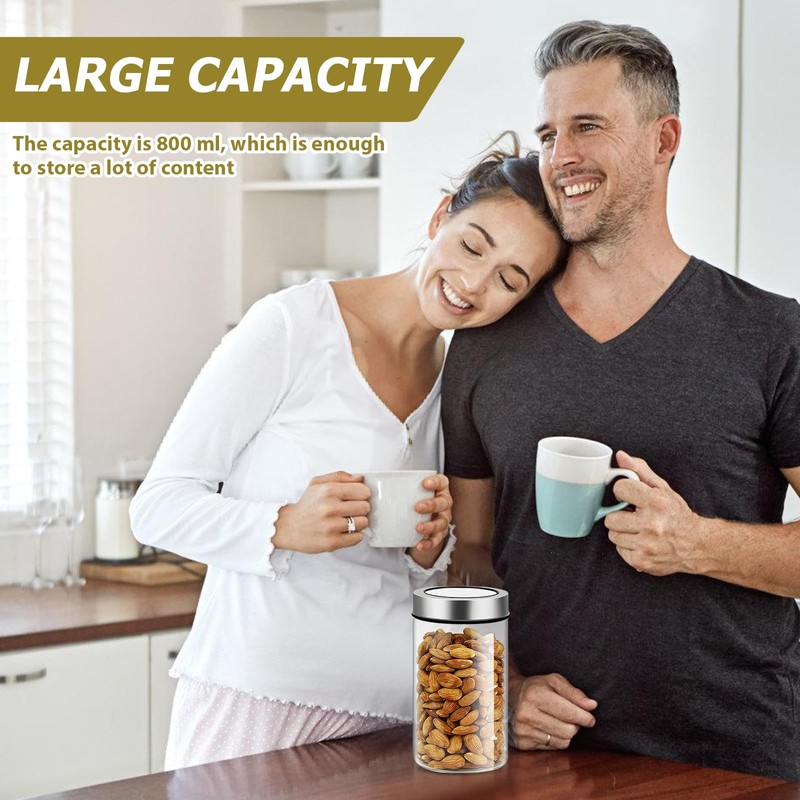 BORDEAG 2 pieces coffee canister, airtight, coffee bean container, 800