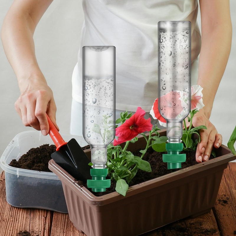 SiliFine 4 Set Plant Watering Devices Include Self Watering Spikes