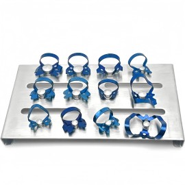 Unbranded Dental Rubber Dam Clamps Stainless Steel Endo Restorative Barrier Clip With Tray