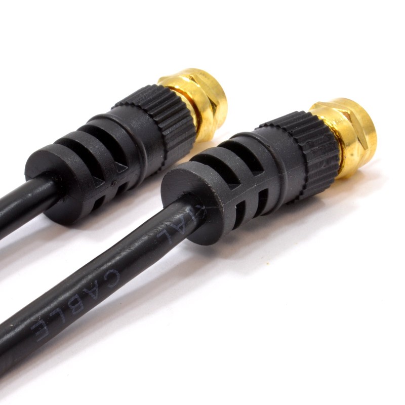 kenable Satellite F Connector Plug to Plug RG59 Cable Black