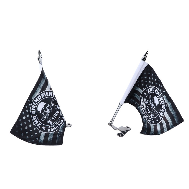 Trunk Lid Flag Pole Mount Kit with Homeland Security Flag