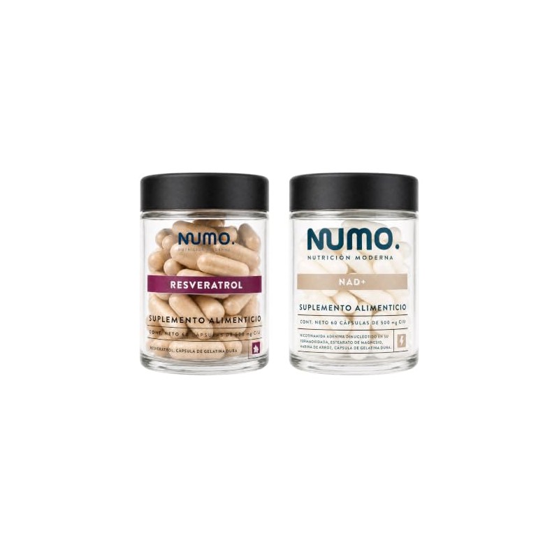 NUMO NAD+ y Trans-Resveratrol │Combo Longevidad │ 2 Frascos 60