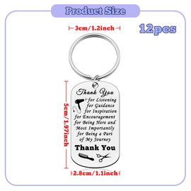 Vadaka 12 Pcs Hairdresser Keychain for Men Thank You Gifts Hair Stylist Appreciation Gifts Jewelry Cosmetologist Graduation Gift Hairstylist Retirement Gift Hairdresser Gift Jewelry Cosmetology Gift