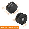 Black Frameless Mirror Mounting Hardware Kit Zinc Alloy Mirror Holders