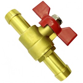 Lophtnix 5/8" Barb PEX Valve, 16mm OD Brass Ball Valve with Butterfly Handle, 90 Degree Turn, Full Port