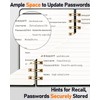 WEMATE Spiral Password Book with Alphabetical Tabs, Small Password Keeper