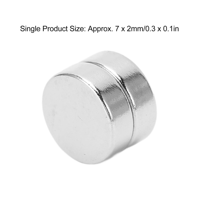 100Pcs Small Magnets 7mm X 2mm Mini Round Tiny Strong