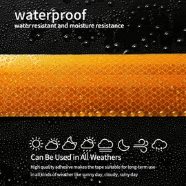 XFXIA Reflective Tape, High Visibility Waterproof Reflective Tape for Trailers - 2 Inch x 32.8 Feet - Enhance Safety with Yellow Reflector Tape
