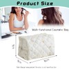 ZEPIQOR Floral Quilted Large Capacity Soft Cotton Cosmetic Bag for