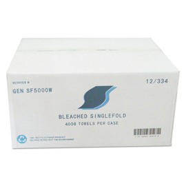 GEN SF5000W 9" x 9.45" Single-Fold Paper Towels - White (334/PK, 12 PK/CT) New