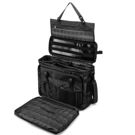 FUNYAGO Patrol Bag, Patrol Bag Law Enforcement, Car Front Seat Organizer with 15.6” Tablet and Laptop Storage for Law Enforcement, Police Patrol, MOLLE Compatible