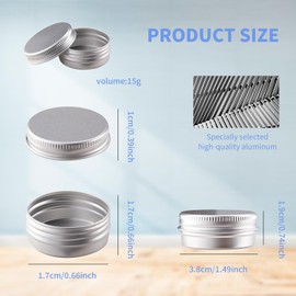 9 Pack Lip Balm Tins - 0.35 oz Empty Metal Tins with Lids for DIY Lip Balm, Lip Gloss, Lip Scrub, Salve, and Creams - Perfect for Homemade Cosmetics, Crafts, and Small Storage