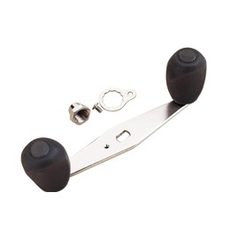 Apple&Orange Aluminium Double Hard Rubber Grip Knob Handle for Fishing Baitcasting Reel 5 * 8 mm (Silver)