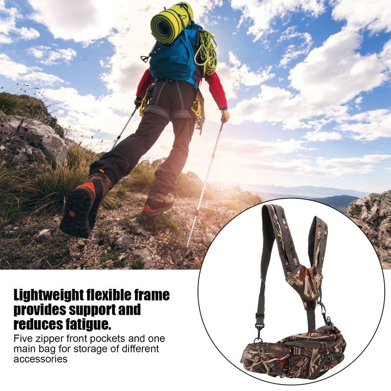 Outdoor Hiking Backpack Waist Bag with Bottle Holder Camping Shoulder