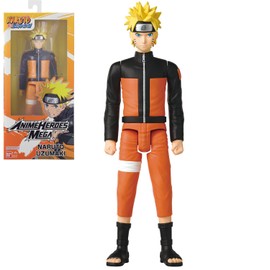 BANDAI - Anime Heroes - Naruto Shippuden - Manga-Figur Anime Heroes Mega 30 cm - Naruto Uzumaki - Offizielle Naruto Lizenz - Große Gelenkige Naruto-Figur - Spielzeug für Kinder ab 4 Jahren- 38151