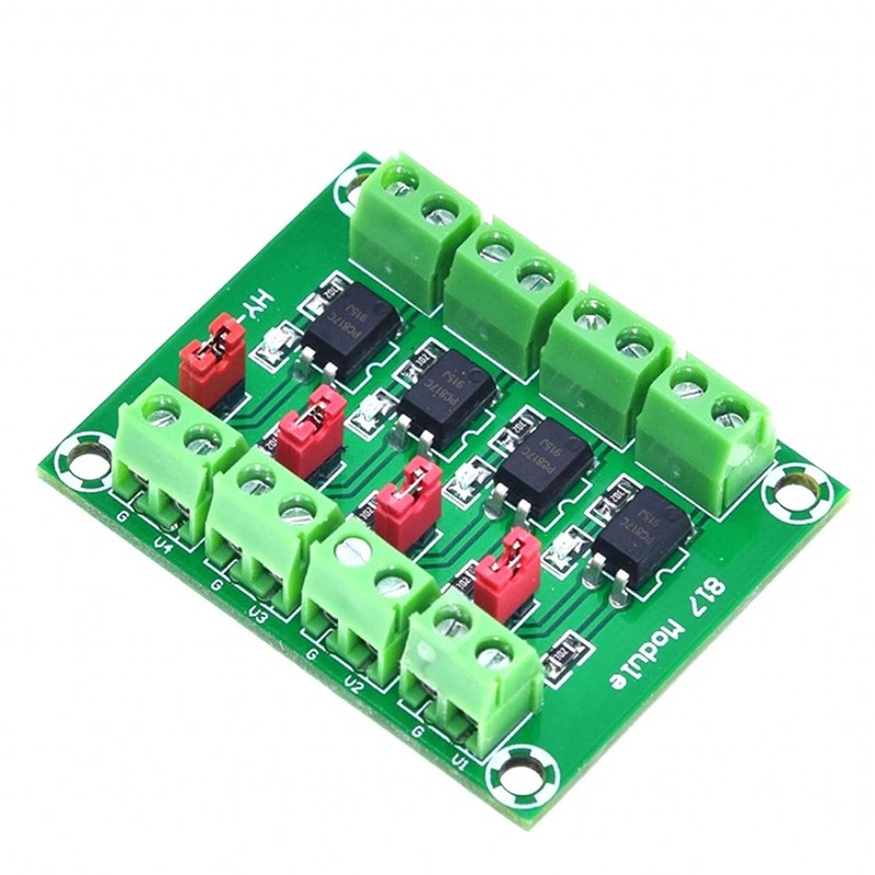 JZK PC817 4-Channel Optocoupler Isolation Board Voltage Converter Adapter Module