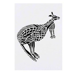 Azeeda 'Känguru der Aborigines' Temporäres Tattoo - Hautfreundlicher & Ungiftiger Abziehbild · Wasserfest (TO00074655)