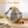 Winproper Mixing Bowls with Lids Set, 6 PCS Stainless Steel