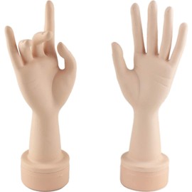 Voloria Practice Flexible Mannequin Hand Nail Display with Soft Fingers and Practice Manicure Nails Hand