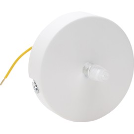 Kopp 341801010 Metal Ceiling Canopy Diameter 100 mm with Strain Relief Includes Mounting Material White