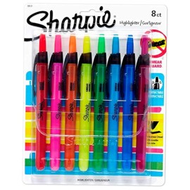 Sharpie Liquid Retractable Highlighters Assorted Colors, Chisel Tip Highlighter