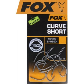 Fox Edges Armapoint Curve Shank Short Hooks - 10 Karpfenhaken, Angelhaken zum Karpfenangeln, Haken für Karpfen, Boiliehaken, Größe:5
