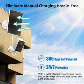 Septekon 2K Security Cameras Wireless Outdoor 2 Pack, Solar Battery Powered Camera with Two Spotlights, PIR Motion Detection Siren, Color Night Vision, 2-Way Audio, IP66 Waterpoof