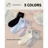 LEBOOBELL Womens Mesh Ankle Socks Spring Summer Breathable Socks with