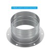 PATIKIL 3 Inch Duct Connector Flange, 2 Pack Metal Straight