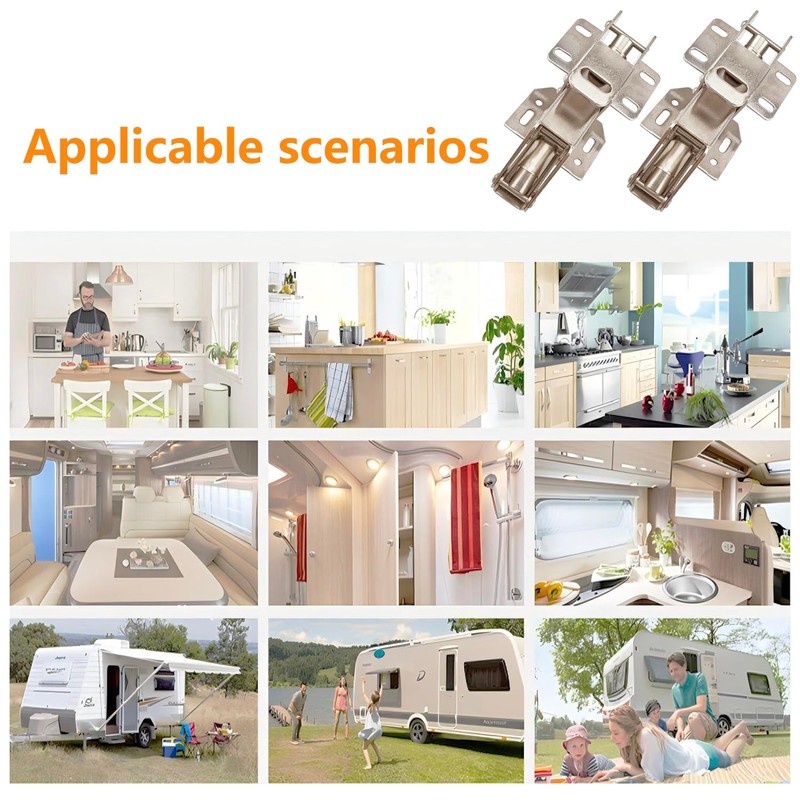 Qrity Cupboard Hinges - 2 Pack, 90 Degree Flap Hinges,