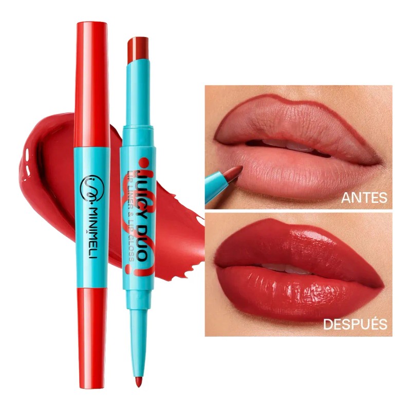 Minimeli Juicy Delineador Y Brillo Labial 2 En 1 Hidratante