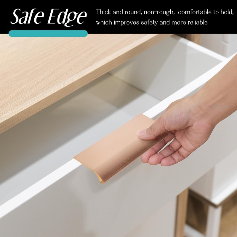 SPDYCESS Pack of 10 Cabinet Handles, Hidden Furniture Handles, Aluminium
