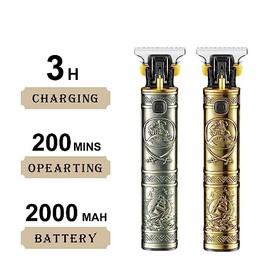 Hair Clippers for Men, Hair Clipper Electric Hair Cutting Machine T9 Hair Trimmer Professional Haircut Machine Metal Barber Clipper for Men (Color : Silver with Box)