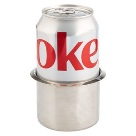 Small, Single Standard Stainless Steel Drop-in Cup Holder by Brybelly