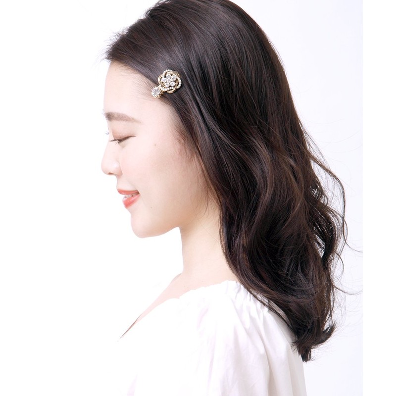 VingTAINE H7092-C-FL- Antique Pearl Bijou Mini Hair Clip, Small Beak