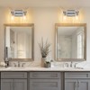 AURYNIX 2-Light Bathroom Light Fixtures Modern Chrome Vanity Lights with