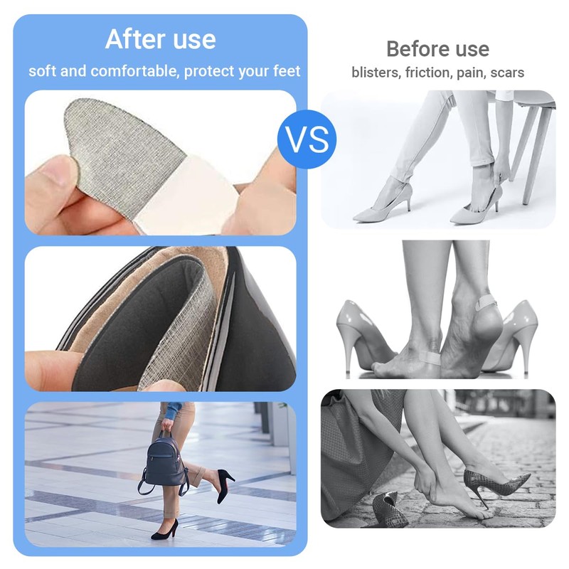6 Paar Fersenpolster Selbstklebend, Fersenschutz Fersenkissen, Selbstklebender Fersenschutzpolster Erhindert Abrieb
