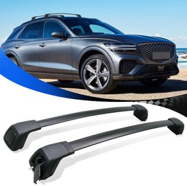 AUXPACBO Upgraded Cross Bar Fit for Genesis GV70 2022 2023 2024 2025 Roof Rack Crossbars Rooftop Luggage Cargo Carrier for Canoe Kayak Bike