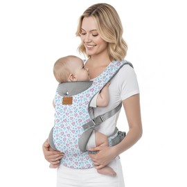YooxArmor Baby Carrier Newborn from Birth, Ergonomic Cosy Lightweight Baby Carrier with Neck Support for Toddlers (4-36 Months / 3-30 kg), 4 Positions, Blue