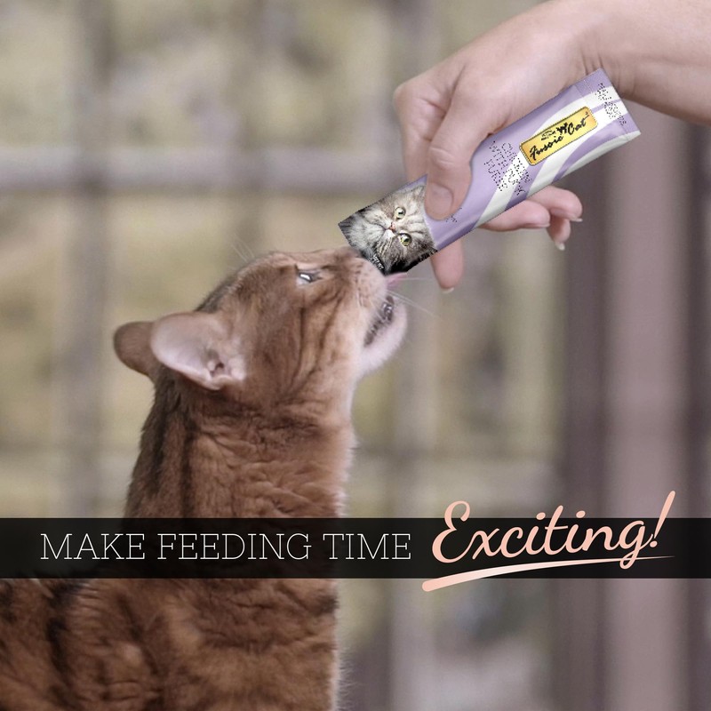 Fussie Cat Chicken with Duck Puree, lickable cat treats, 0.5oz