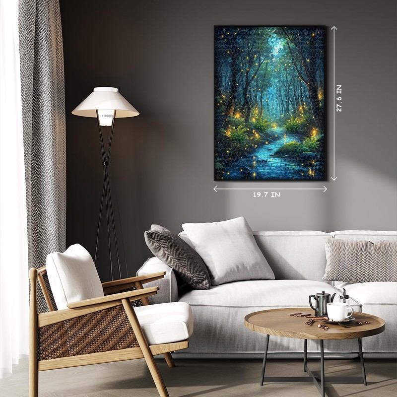 Impossible Puzzles for Adult 1000 Pieces, Magic Forest Fantasy Puzzle,Nature