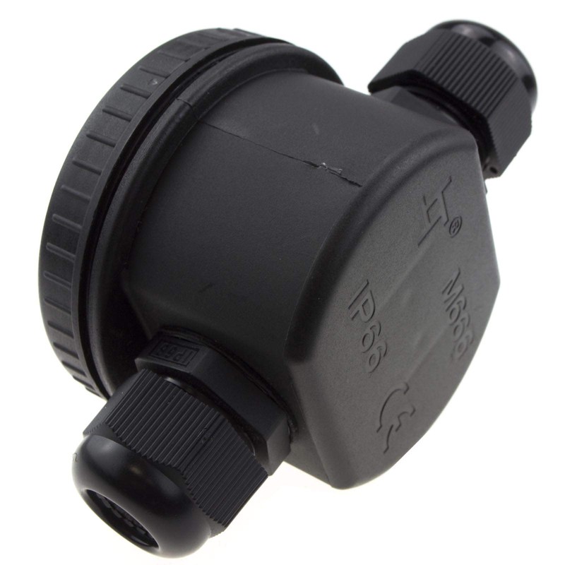 Outdoor IP65 UV Waterproof Round Crossing Box Housing For Electric