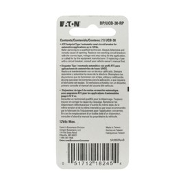 Bussmann (BP/UCB-30-RP) 30 Amp Type-I Universal Circuit Breaker