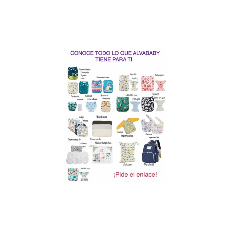 3 Absorbentes Nocturnos Charcoal 5 Capas Alva Baby Original