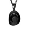 SS9721 Cowboy Hat Stainless Steel Cremation Urn Pendant Necklace Memorial